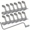SANK 10pcs 6mm Fence Wire Tightener with Tighteners Handle, Fence Wire Tensioner, Barb Wire Fence Tools, Fence Wire Tensioning Tool for Fast Tightening Wire Fence