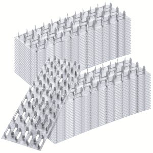 50pcs Truss Mending Plates 2 X 6 Inch Metal Pronged Truss Plate Repair Tie Roofing Nails Flat Bracket Connector With 20 Ga Thick 8 Mm Nail Teeth For Wood Timber Stud