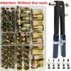 160pcs Color Steel Rivet and Nut Tool Sets – Professional Riveters for Thin Sheet Metal, Home DIY Projects, Reliable Performance – Durable and Versatile Hand Tools for Various Applications