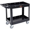 VEVOR Utility Service Cart 2 Shelfu002F3 Shelf 550LBS 360?? Swivel Wheels (2 with Brakes)