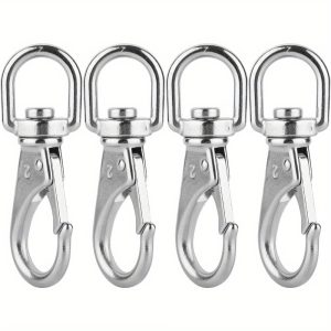 4-Pack Heavy Duty Marine Grade Stainless Steel Swivel Snap Hooks - M6u002F2# Corrosion-Resistant Swivel Hooks with 360?? Rotation, Secure Locking for Flag Poles, Diving, Boating, Fishing Gear & Outdoor Equipment - Durable Marine Hardware Clips, Boating Accessories, Polished Finish, Sturdy Construction, Divers And Scuba Divers, Boating Accessory Marine Clamp, Scuba Diving Ring, Motorcycle Accessorie, Marine Boat Accessorie, Auto Fixing Clamp