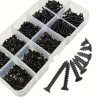 800pcs M2 Self-Tapping Screws Assortment Kit – Carbon Steel Spiral Shank & Galvanized Black Oxide Coating, Flat Head & Round Drive, Sharp Threaded Tip for Wood, Soft Metal, Plastic – No Pilot Holes Required, Ideal for DIY, Furniture, Electronics, Automotive Repairs (Organized Compartment Storage Case), Craft Screws, Self Drilling Screws for Metal, Vintage Rusted Screws, Two Sided Screws, DIY Projects, Furniture Assembly, Precision Fasteners, Highstrength Fasteners,