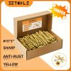 200pcs Heavy-Duty Anti-Rust Deck Screws #10×3 Inch – Torxu002FStar Drive Wood Screws with Epoxy Coating, Yellow Zinc Coated Outdooru002F Use, Partially Threaded Right-Hand for Fencing, Decking, Trim, Durable Wood Fasteners (200pcs)