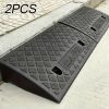 2pcs Heavy Duty PVC Curb Ramps with Non-Slip Surface & Ergonomic Handle – Portable Lightweight Threshold Ramps for Home, Outdoor, Accessibility, Mobility