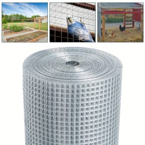 19 Gauge Chicken Wire, 1u002F2 inch 48inch??100ft Hardware Cloth Fence, Electro Galvanized Welded Cage Wire Mesh Roll Supports Poultry Netting Cage Fence