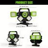 55W Rechargeable Work Light, 5000LM Magnetic Work Light, Foldable&360?? Rotatable Led Work Light With 6 Light Modes, Moving Light Sources, Portable Work Lights For Mechanic Jobsite Workshop Car Repairing
