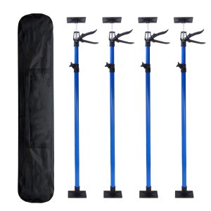 4pcs Adjustable Support Pole, Steel 3rd Hand System - Extends 45 to 106 Inch, Supports Up to 500 Lbs - Ideal for Jacks, Cargo Bars, Drywalls & Cabinet Installations with Carry Bag