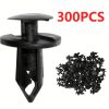 300pcs Fit 8mm Hole Car Body Plastic Rivets Fastener Fender Bumper Push Pin Clips