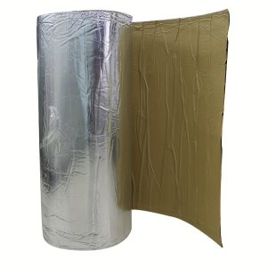 8m Self-Adhesive High-Density Fireproof Insulation Foil - Soundproof Rubber Foam Board with Flame Retardant Aluminum Foil for Noise Reduction in Bedrooms, Roofs, and Walls - Ideal for Home Insulation and Fire Safety