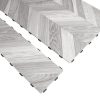 18-Pack Interlocking Luxury PVC Flooring Tile, Anti-Slip Wear-Resistant, Reusable Wood Floor Plank for Kitchen – 36 x 6 Inch, Cover 27 Sq. Ft