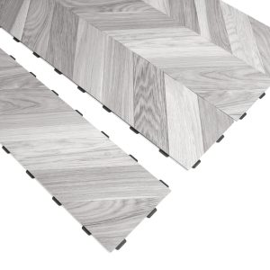 18-Pack Interlocking Luxury PVC Flooring Tile, Anti-Slip Wear-Resistant, Reusable Wood Floor Plank for Kitchen - 36 x 6 Inch, Cover 27 Sq. Ft