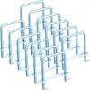 12pcs Heavy-Duty Zinc-Plated Square U Bolts with Black Oxide Coating – 3u002F8