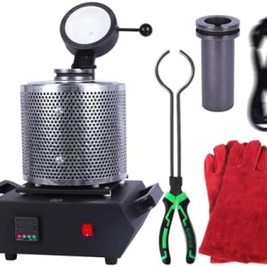 Electric Digital Gold Melting Furnace with Temperature Control & Zirconium Cotton - Efficient Silver Metal Purification Machine for Jewelry and Crafting